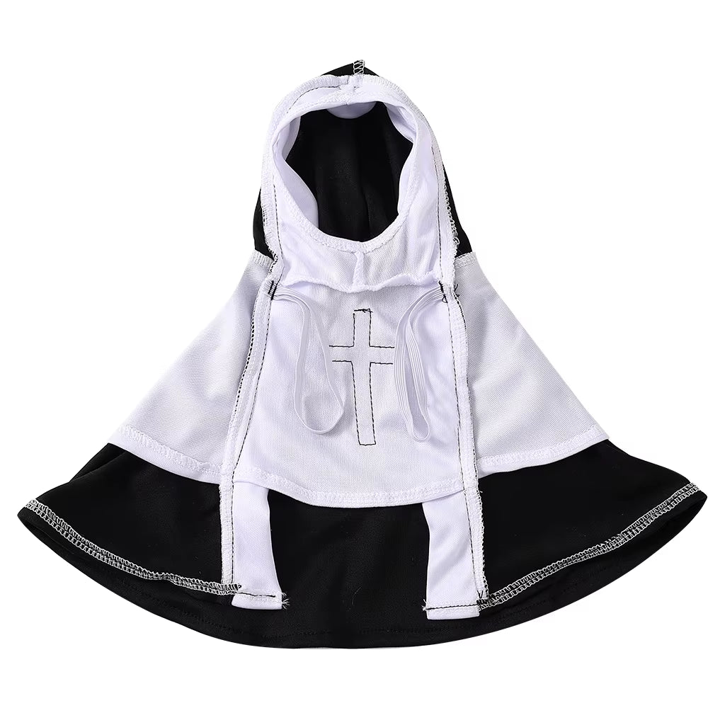 Funny Halloween Cat Cosplay Costumes Dress up Party Kitten Jesus Nun Clothes for Small Medium Dogs Cats Puppy Pet Accessories